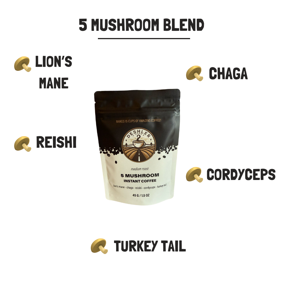 Mushroom Instant Coffee - 5 Mushroom Blend